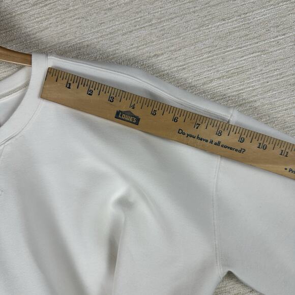 SPANX AirEssentials Crew Neck Sweatshirt in Powder Sz Med Cream Color - Picture 16 of 16